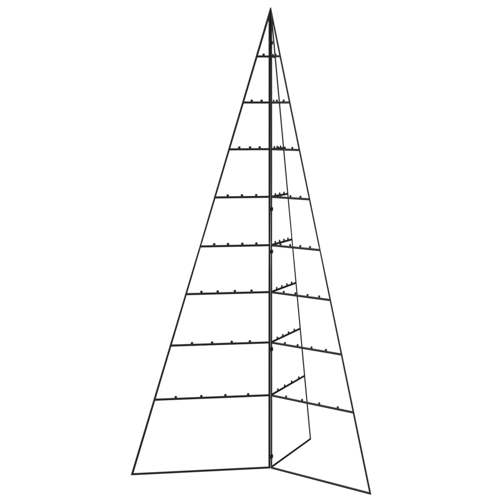 VidaXL Decorazione natalizia Albero di Natale 180 cm in metallo nero