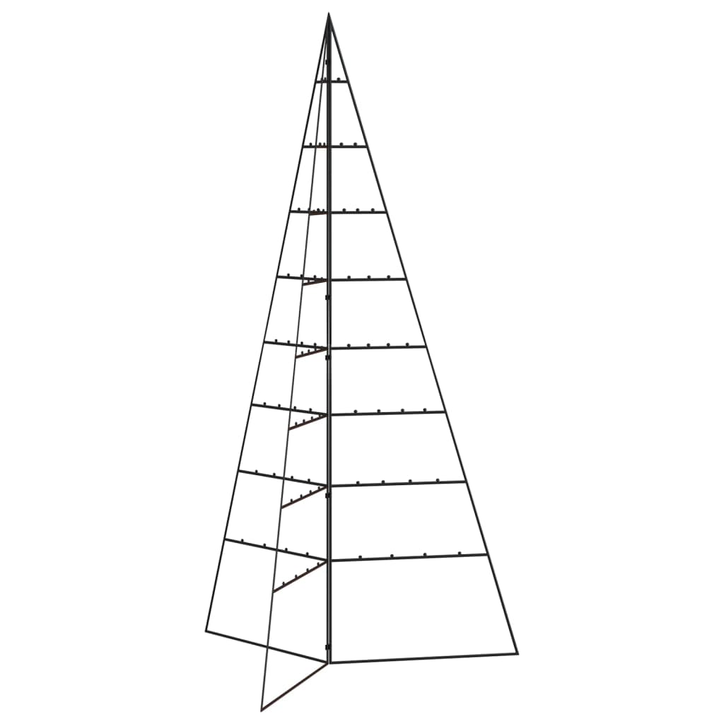 VidaXL Decorazione natalizia Albero di Natale 180 cm in metallo nero