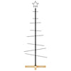Vidaxl Decoración de Navidad Árbol de Navidad con base de madera 120 cm de metal negro