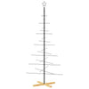 Vidaxx Decoración navideña Árbol de Navidad con base de madera 180 cm metal negro