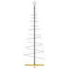Vidaxx Decoración navideña Árbol de Navidad con base de madera 180 cm metal negro