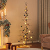 Vidaxx Decoración navideña Árbol de Navidad con base de madera 180 cm metal negro
