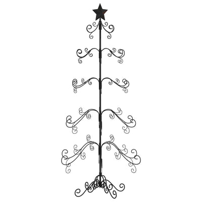 Vidaxl Decorazione natalizia albero di Natale 150 cm in metallo nero