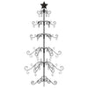 VidaXL Kerstdecoratie kerstboom 150 cm metaal zwart