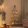 VidaXL Kerstdecoratie kerstboom 150 cm metaal zwart