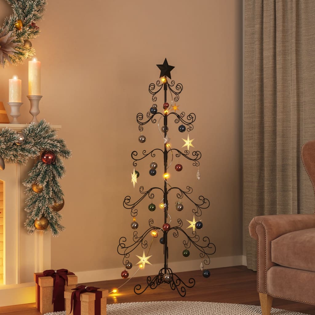 Vidaxl Decoración de Navidad Árbol de Navidad de 150 cm de metal negro