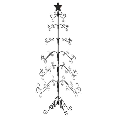 Vidaxl Decorazione natalizia albero di Natale 215 cm di metallo nero