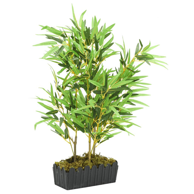 VidaXL pianta artificiale bambù 500 foglie 80 cm verde