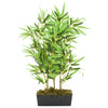 VidaXL pianta artificiale bambù 500 foglie 80 cm verde