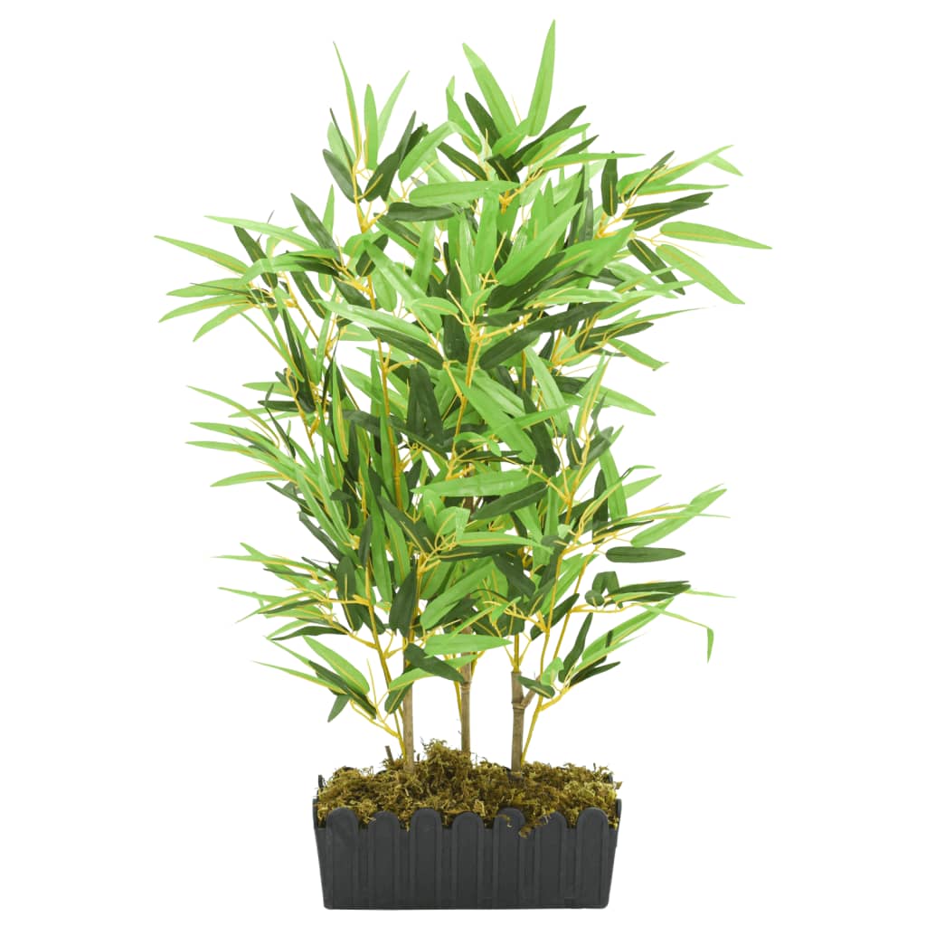 VidaXL pianta artificiale bambù 500 foglie 80 cm verde