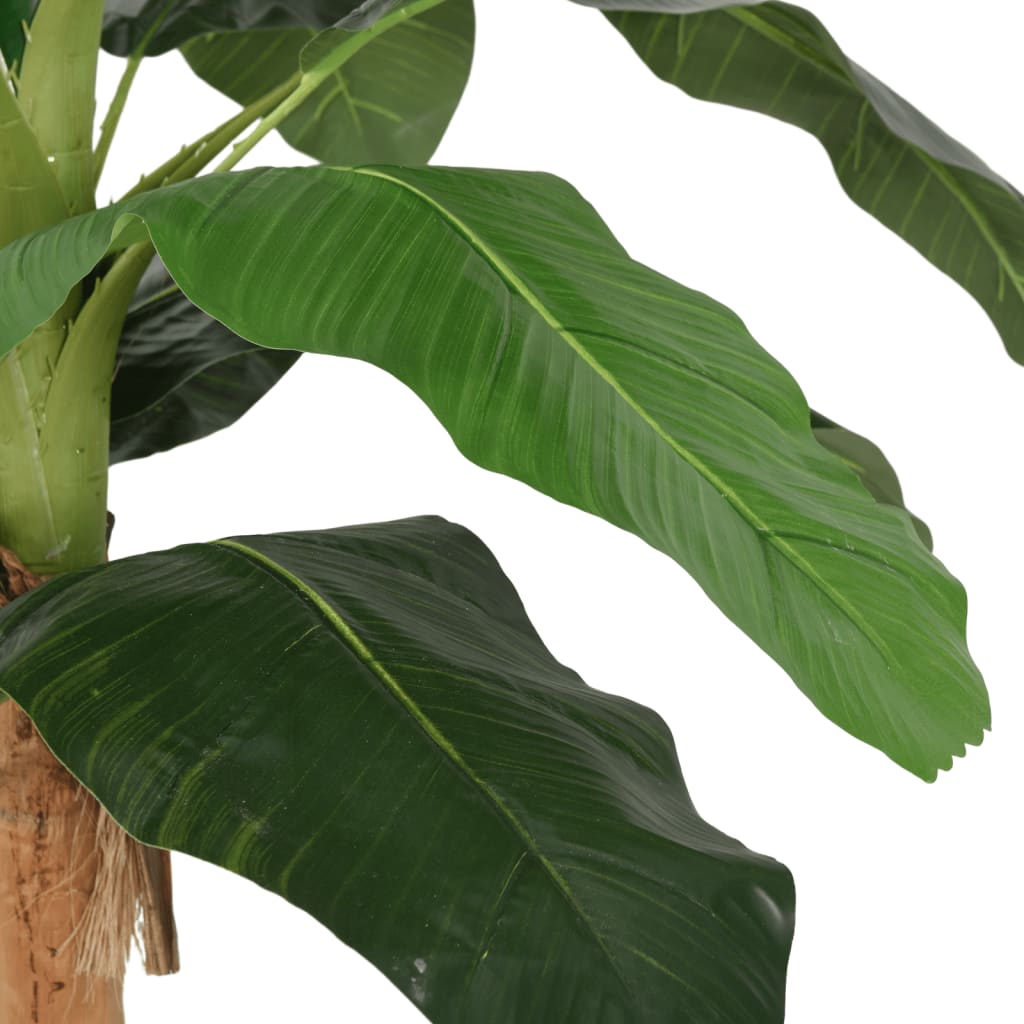 VidaXL planta artificial plátano 22 hojas 200 cm verde