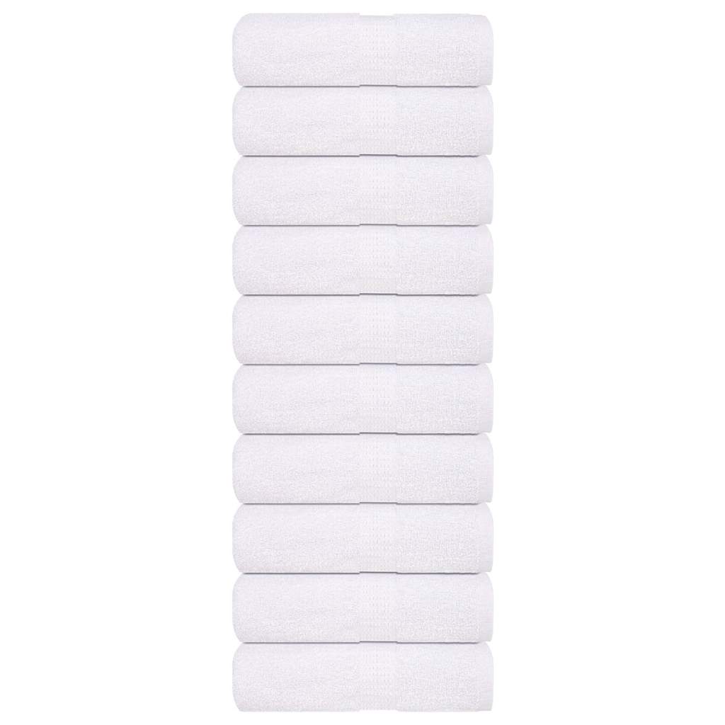 Vidaxl Woalls 10 st 15x21 cm 360 g m² 100% de algodón blanco