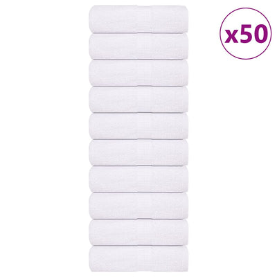 Vidaxl Woalls 50 ST 15x21 cm 360 g m² 100% de algodón blanco