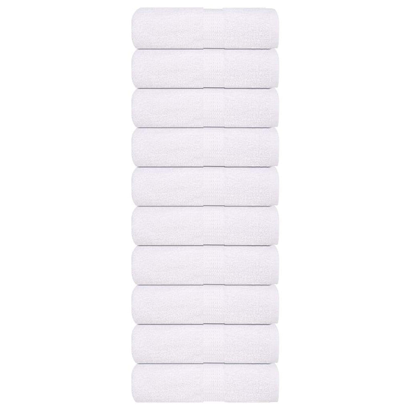 VIDAXL SALPA DI SPAINS 10 ST 30x30 cm 360 g m² 100% di cotone bianco