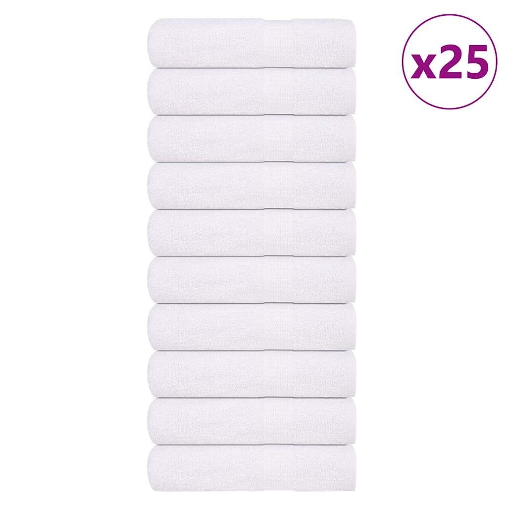 Vidaxl Asciugamani per doccia 25 ST 70x140 cm 360 g m² 100% di cotone bianco