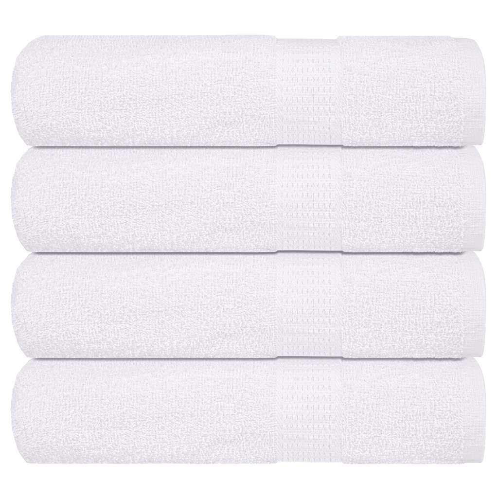 Asciugamani da bagno Vidaxl 4 pezzi 100x150 cm 360 g m² 100% di cotone bianco