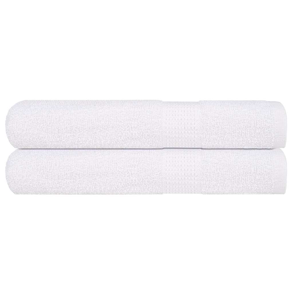 Toallas de sauna Vidaxl 2 st 80x200 cm 360 g m² 100% de algodón blanco