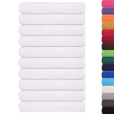 Toallas Vidaxl 10 pcs 100x200 cm 360 g m² 100% de algodón blanco