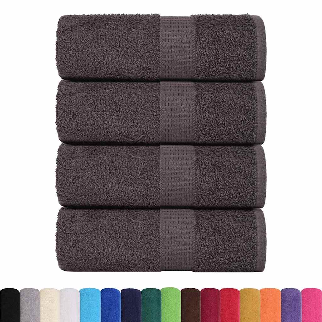 Vidaxl Washots 4 ST 15x21 cm 360 g m² 100% Cotton Anthracite colorato