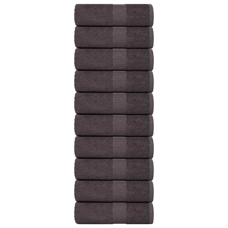 Vidaxl Washots 10 ST 15x21 cm 360 g m² 100% Cotton Anthracite colorato