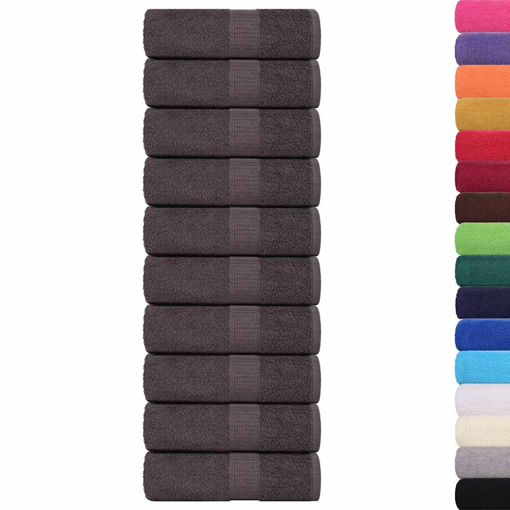 Vidaxl Washots 10 ST 15x21 cm 360 g m² 100% Cotton Anthracite colorato