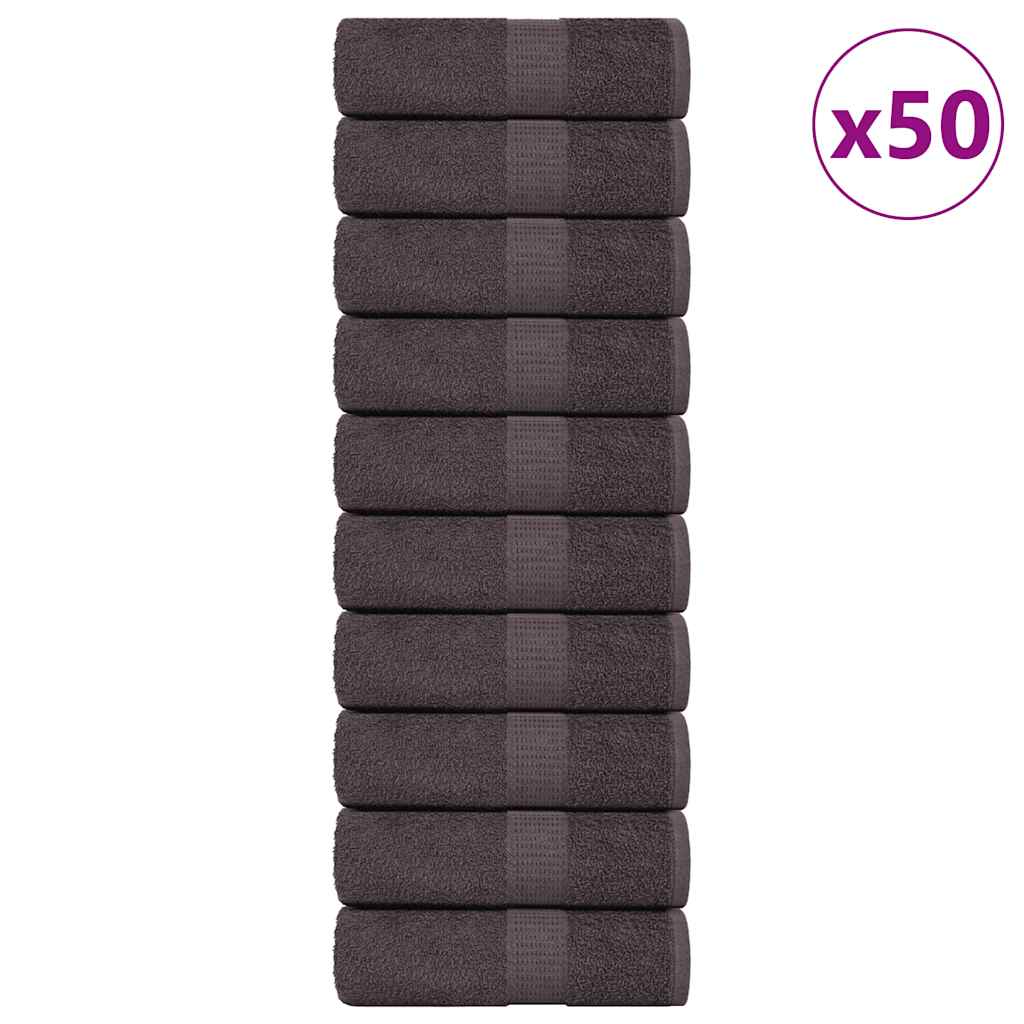 Toallitas de jabón de Vidaxl 50 ST 30x30cm 360 g m² 100% de antracita de algodón