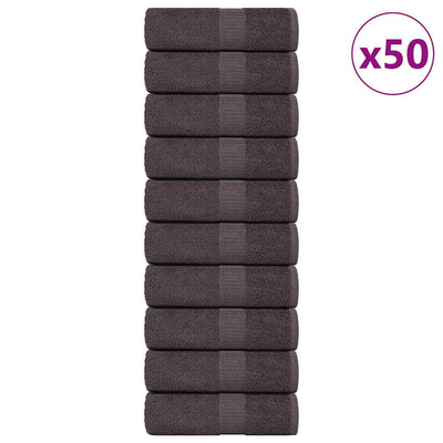 Toallitas de jabón de Vidaxl 50 ST 30x30cm 360 g m² 100% de antracita de algodón