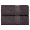 Vidaxl Guest Wipes 2 PCS 30x50cm 360g m² 100% Cotton Anthracite Coloted