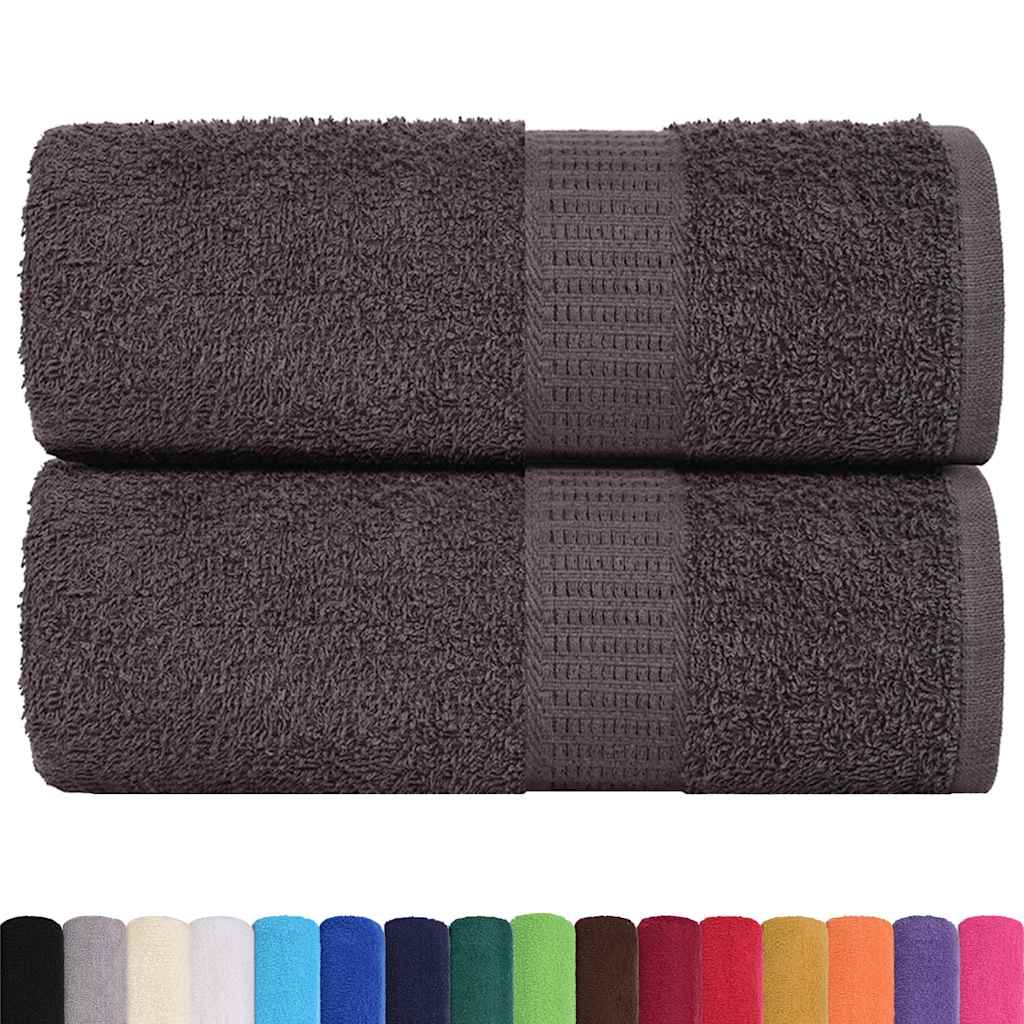 Vidaxl Guest Wipes 2 PCS 30x50cm 360g m² 100% Cotton Anthracite Coloted