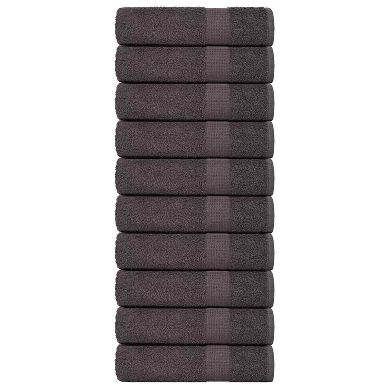 Asciugamani vidaxl 10st 50x100 cm 360 g m² 100% di cotone antracite colorato