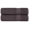 Asciugamani per doccia Vidaxl 2 ST 70x140 cm 360 g m² 100% antracite di cotone