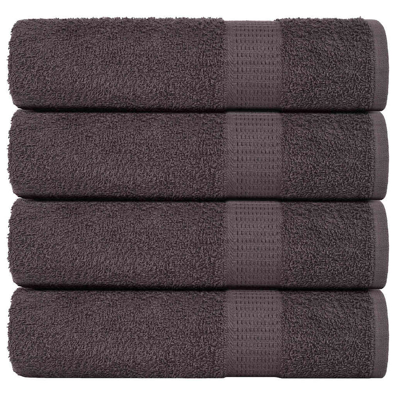 Asciugamani per doccia Vidaxl 4 ST 70x140 cm 360 g m² 100% antracite di cotone
