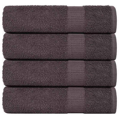 Toallas de ducha Vidaxl 4 ST 70x140 cm 360 g m² 100% de antracita de algodón