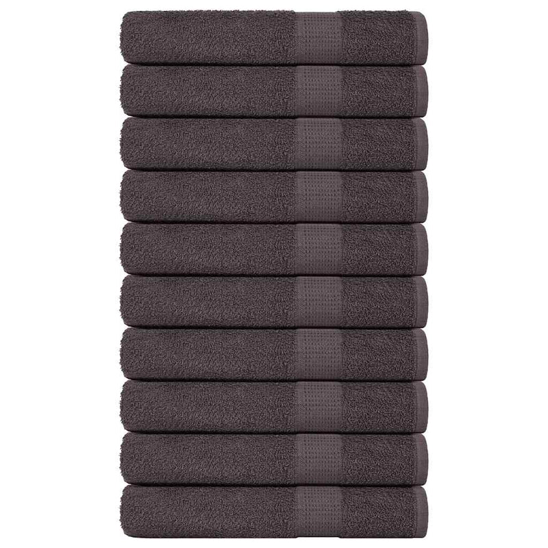 Toallas de sauna Vidaxl 10 st 80x200 cm 360 g m² 100% de antracita de algodón