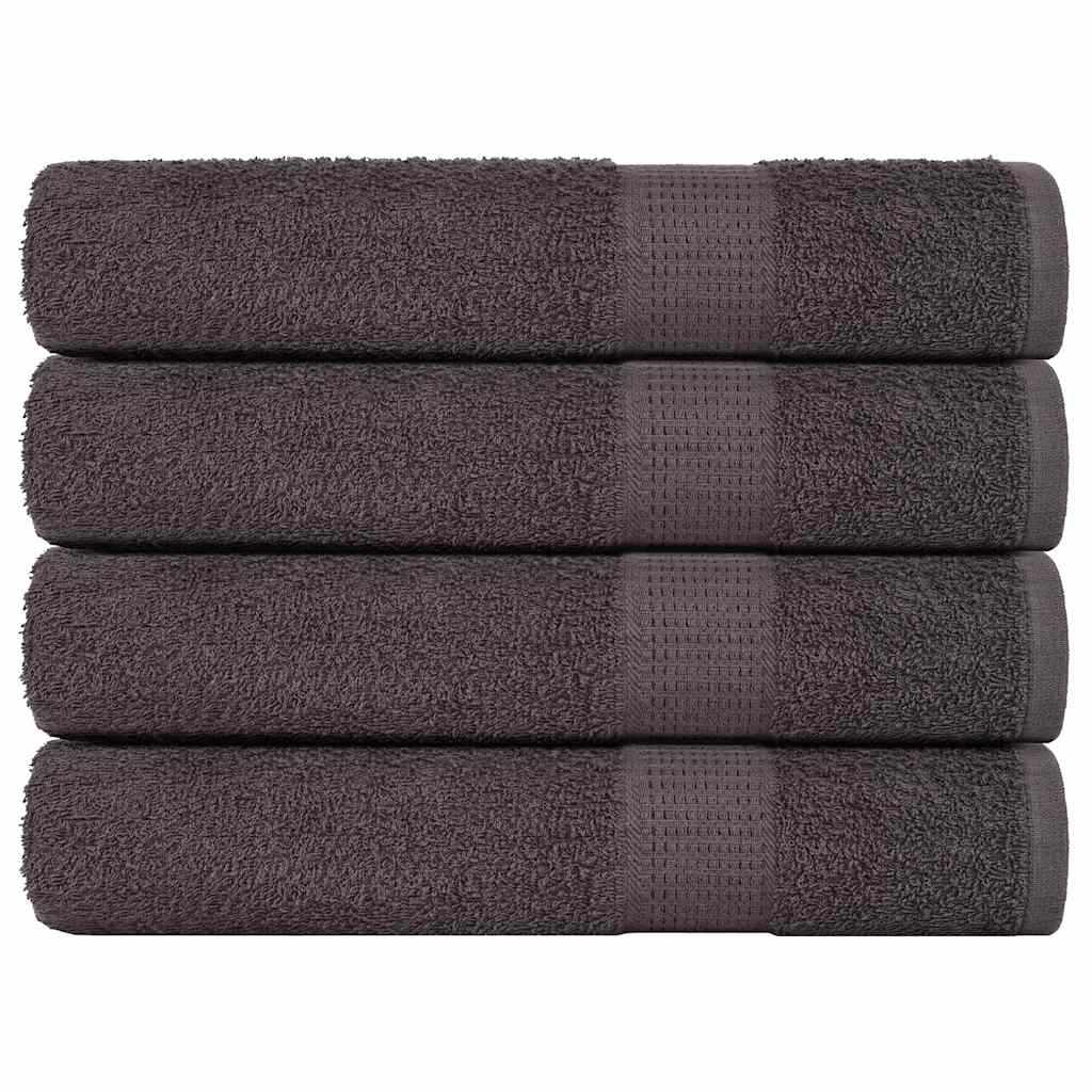 Asciugamani Vidaxl 4 ST 100x200cm 360 g m² 100% Cotone antracite colorato