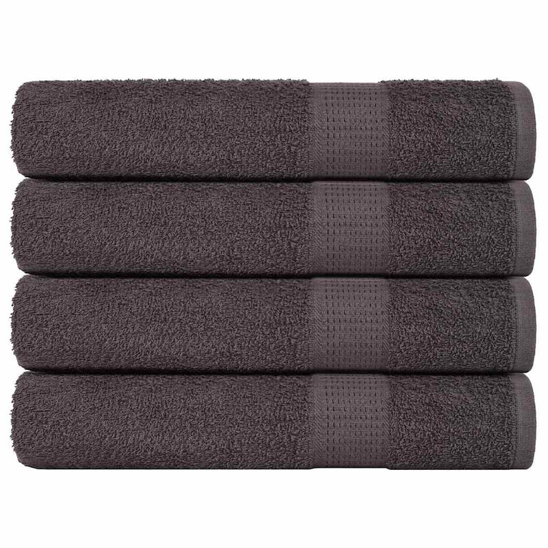 Asciugamani Vidaxl 4 ST 100x200cm 360 g m² 100% Cotone antracite colorato