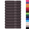 Asciugamani Vidaxl 10 ST 100x200cm 360G m² 100% Cotton Anthracite colorato