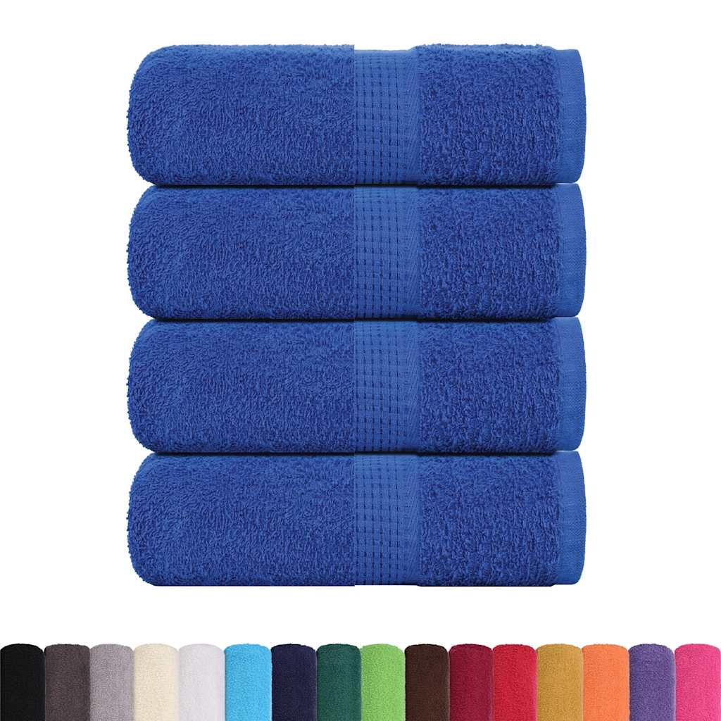 Toallitas de jabón Vidaxl 4 ST 30x30 cm 360 g m² 100% de algodón azul