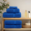 VIDAXL SALUPE DI SPAINS 4 ST 30x30 cm 360 g m² 100% blu di cotone
