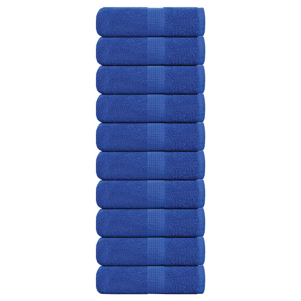 Toallitas de jabón Vidaxl 10 st 30x30 cm 360 g m² 100% de algodón azul