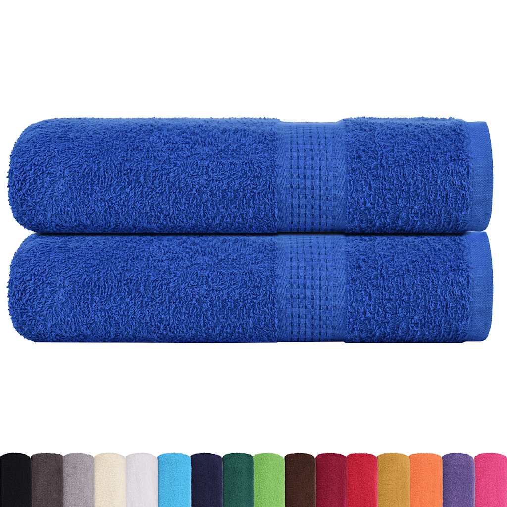 Asciugamani Vidaxl 2 St 50x100 cm 360 g m² 100% blu cotone