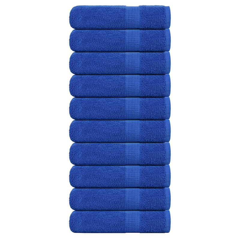 Toallas Vidaxl 10 st 50x100 cm 360 g m² 100% de algodón azul