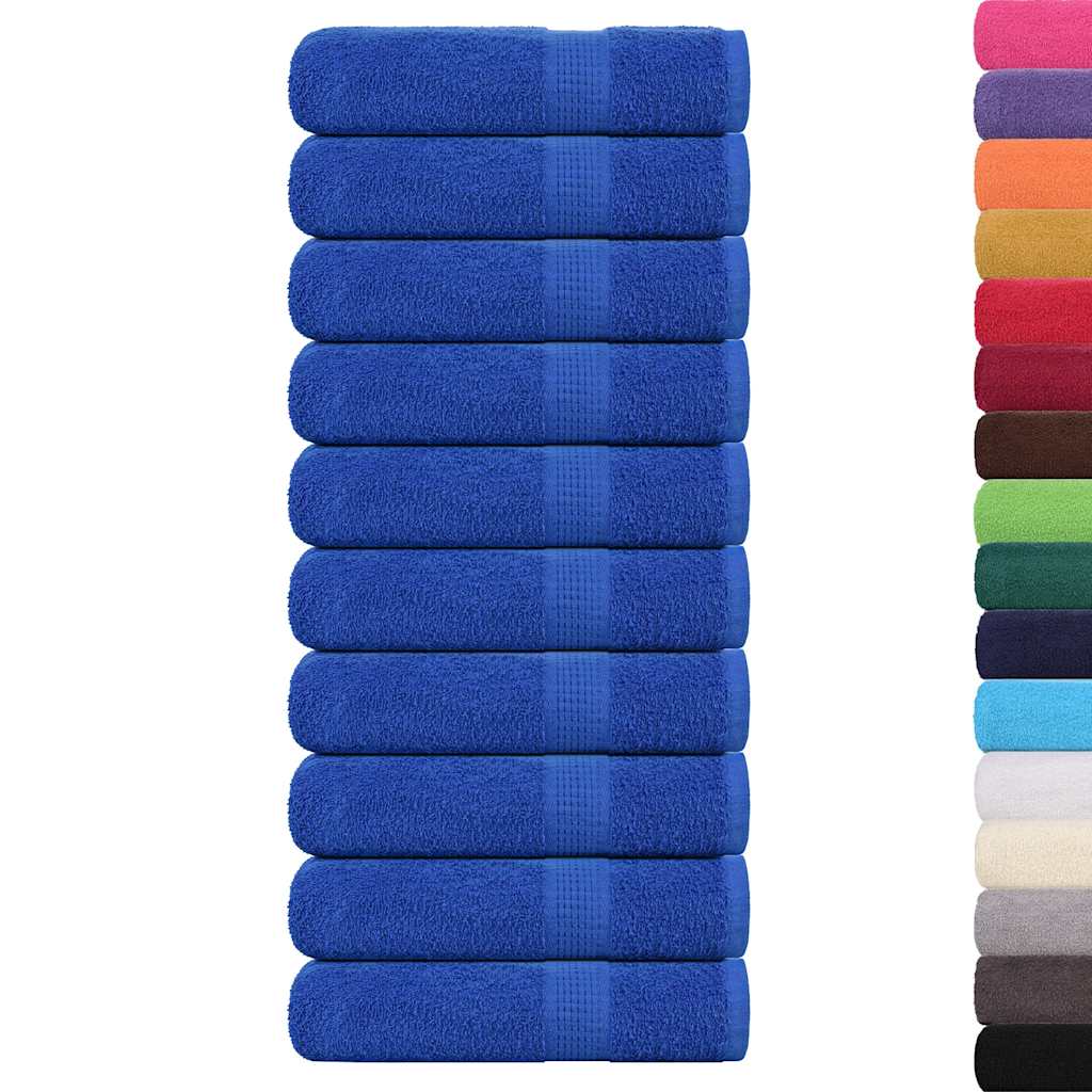 Asciugamani Vidaxl 10 ST 50x100 cm 360 g m² 100% blu cotone