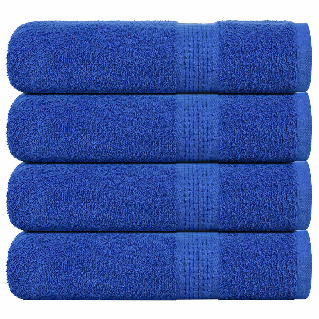 Asciugamani per doccia Vidaxl 4 ST 70x140 cm 360 g m² 100% di cotone blu