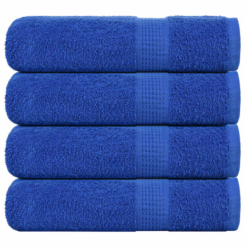 Toallas de baño Vidaxl 4 ST 100x150 cm 360 g m² 100% de algodón azul