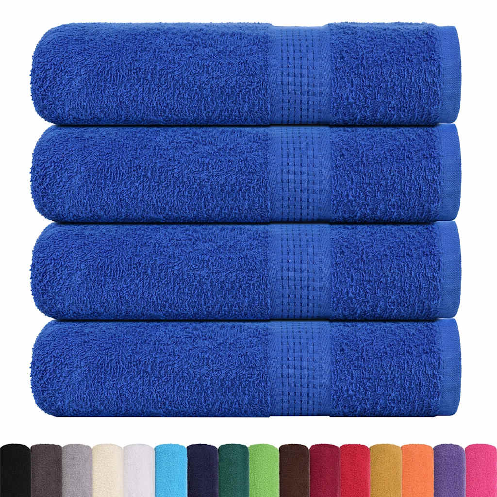 Toallas de baño Vidaxl 4 ST 100x150 cm 360 g m² 100% de algodón azul