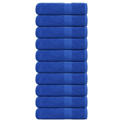 Toallas de baño Vidaxl 10 PCS 100x150 cm 360 g m² 100% de algodón azul