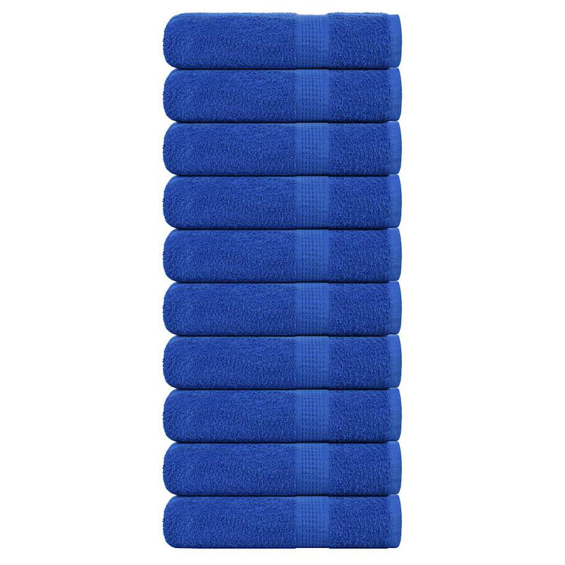 Vidaxl Asciugamani da bagno 10 pezzi 100x150 cm 360 g m² 100% di cotone blu