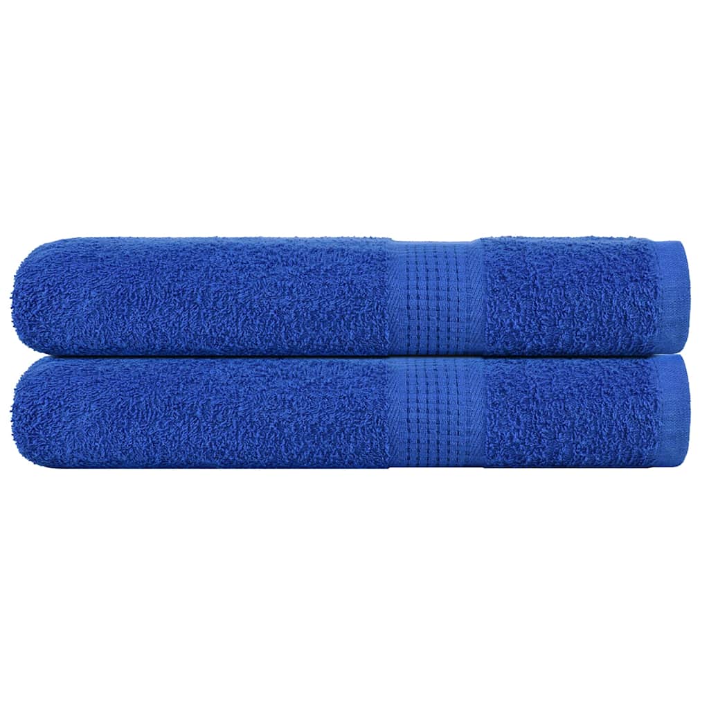 Asciugamani vidaxl 2 pezzi 100x200 cm 360 g m² 100% blu cotone