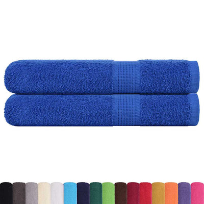 Toallas Vidaxl 2 pcs 100x200 cm 360 g m² 100% de algodón azul